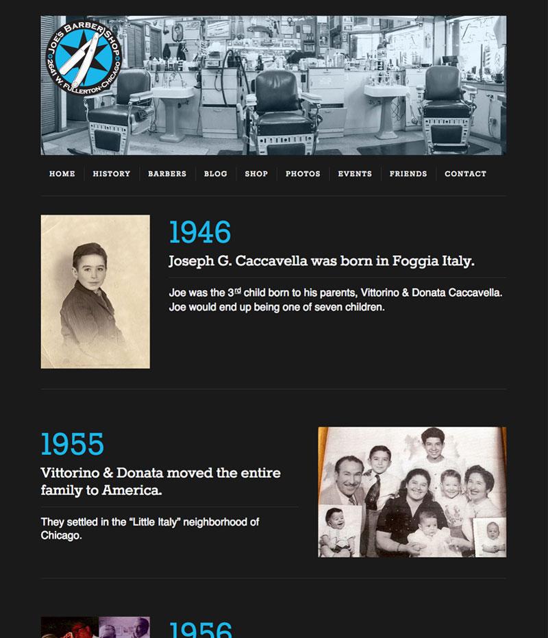 Joe's Barbershop History Page