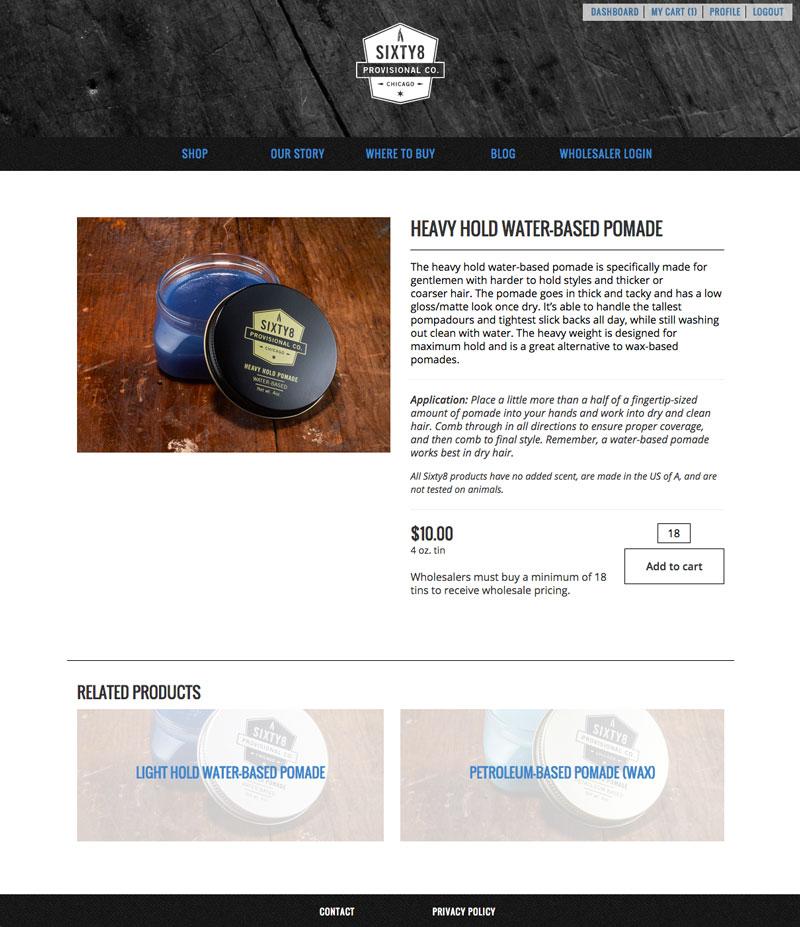 Sixty8 Product Page