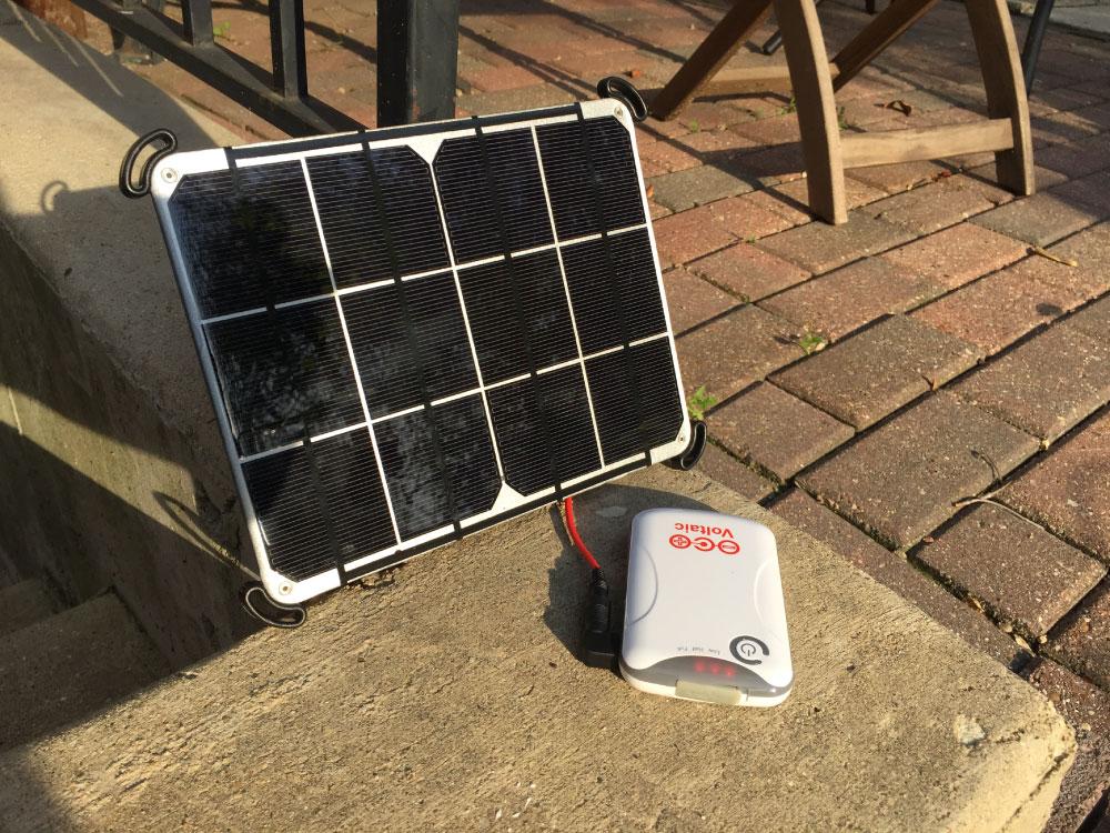 Testing the panel from Voltaic